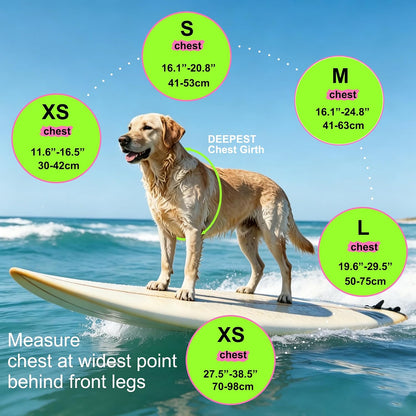 Dog Life Jacket with Double Rescue Handle, Reflective Dog Life Vest for Swimming Boating, Adjustable Pet Swim Vest Dog Flotation Device DFD for Small Medium Large Dogs - Green M