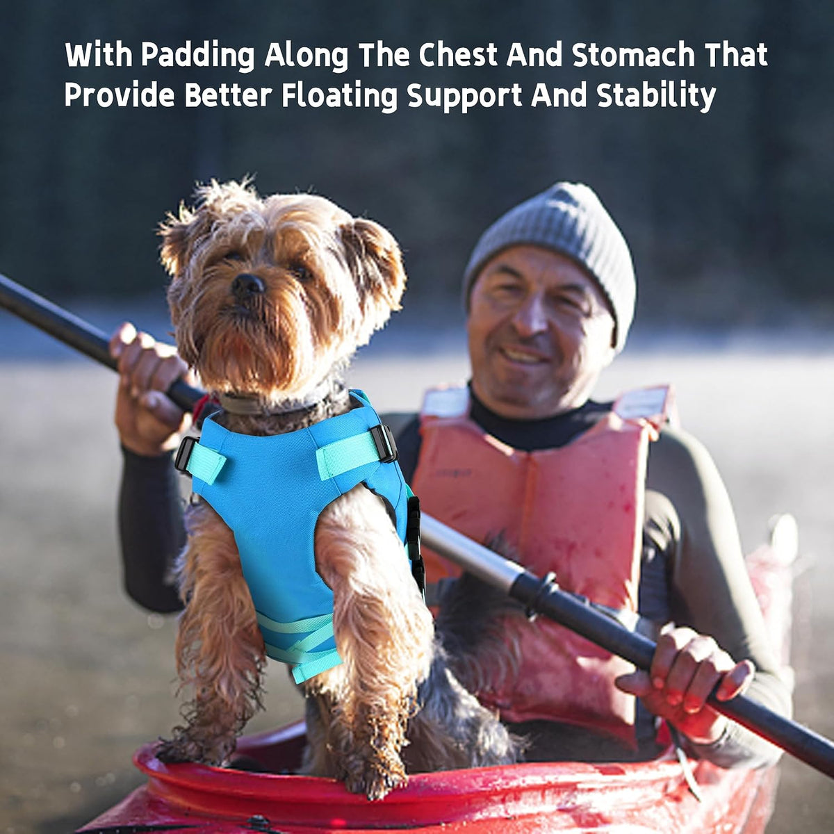 Dog Life Jacket with Double Rescue Handle, Reflective Dog Life Vest for Swimming Boating, Adjustable Pet Swim Vest Dog Flotation Device DFD for Small Medium Large Dogs - Green M