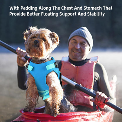 Dog Life Jacket with Double Rescue Handle, Reflective Dog Life Vest for Swimming Boating, Adjustable Pet Swim Vest Dog Flotation Device DFD for Small Medium Large Dogs - Green M