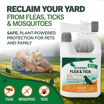 Flea & Tick, Mosquito, Yard & Kennel Spray for Dogs, 32 oz