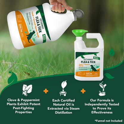 Flea & Tick, Mosquito, Yard & Kennel Spray for Dogs, 32 oz
