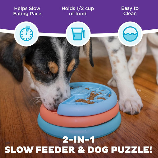 Nina Ottosson Lickin’ Layers 3-in-1 Dog Toy Treat Puzzle, 7"