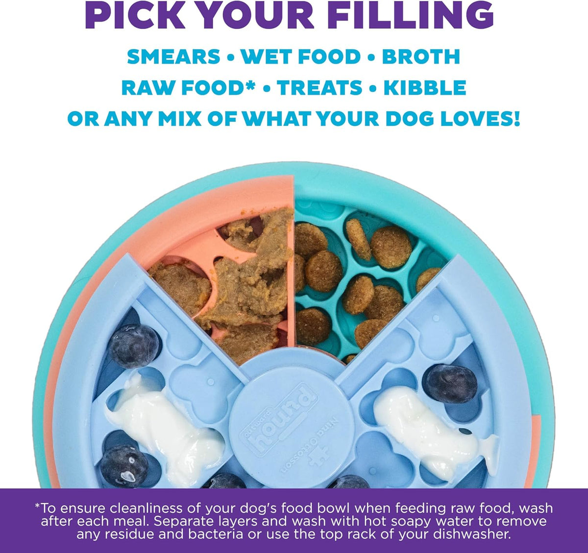Nina Ottosson Lickin’ Layers 3-in-1 Dog Toy Treat Puzzle, 7"