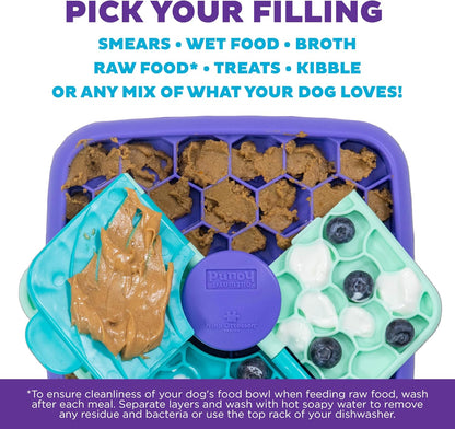Nina Ottosson Lickin’ Layers 3-in-1 Dog Toy Treat Puzzle, 7"