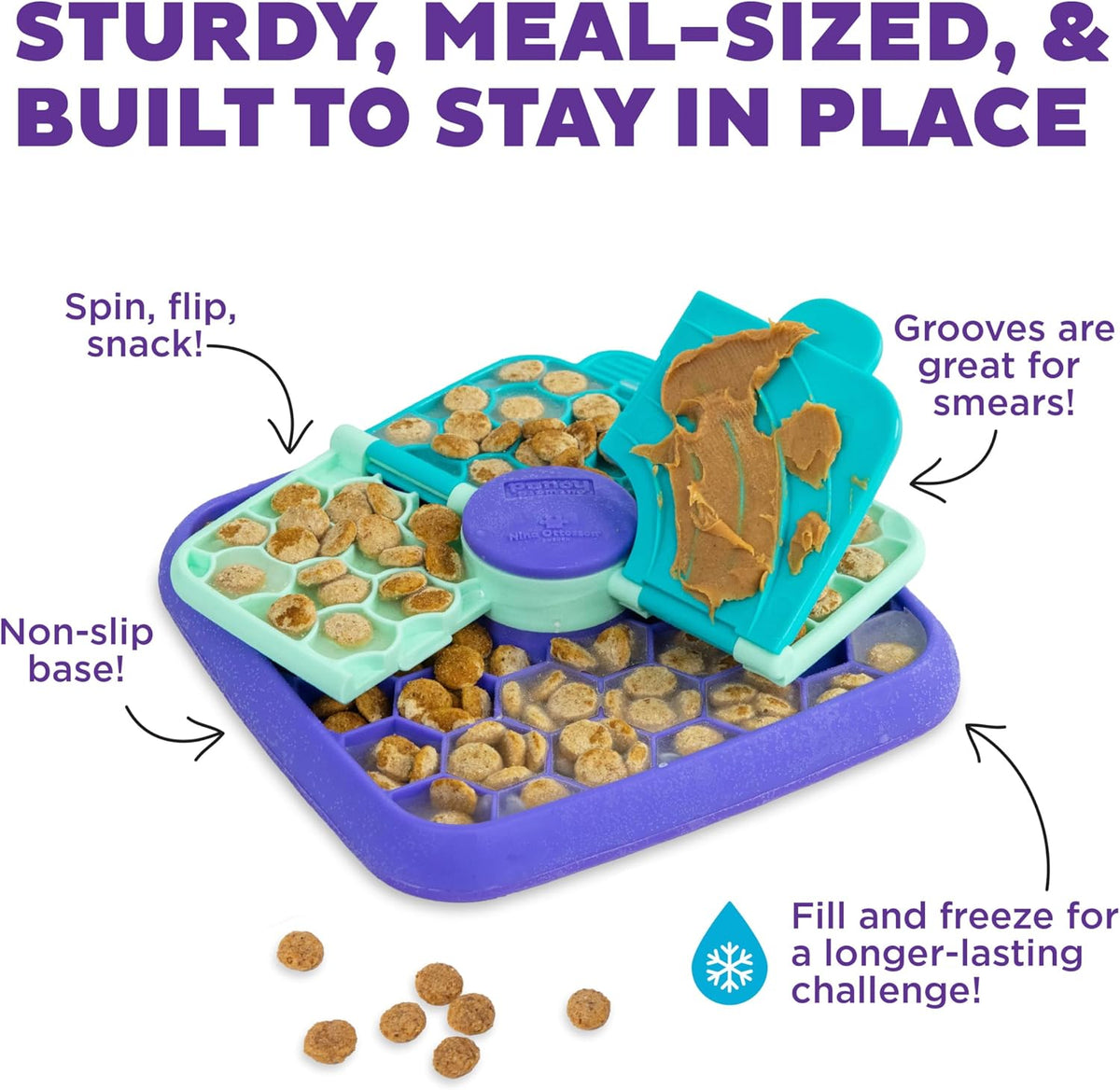 Nina Ottosson Lickin’ Layers 3-in-1 Dog Toy Treat Puzzle, 7"