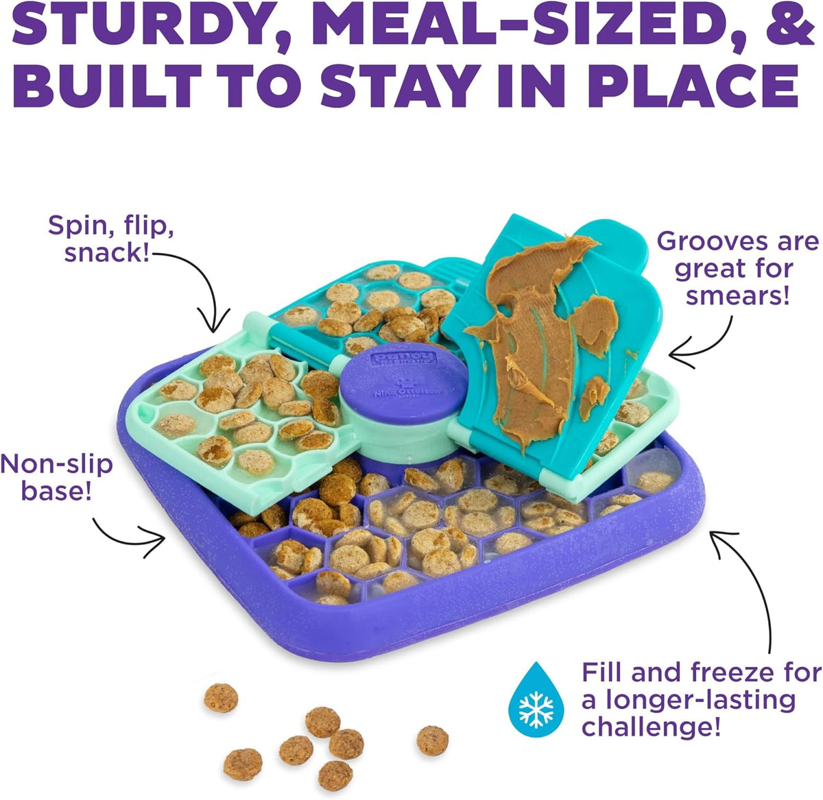 Nina Ottosson Lickin’ Layers 3-in-1 Dog Toy Treat Puzzle, 7"