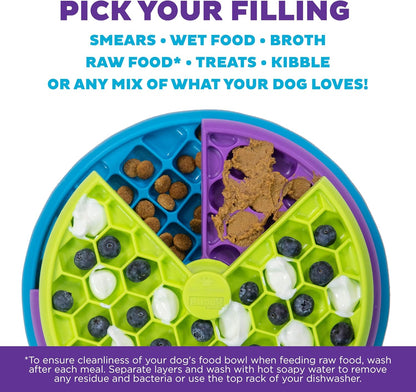 Nina Ottosson Lickin’ Layers 3-in-1 Dog Toy Treat Puzzle, 7"