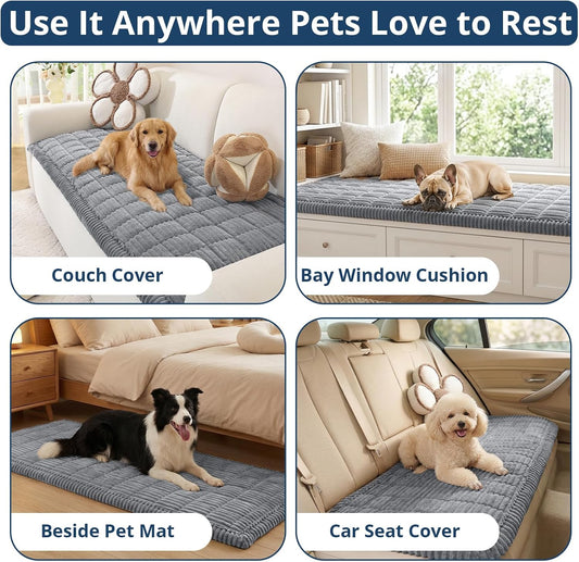 Couch Cover for Dogs, Washable Non Slip Sofa Cover for Pets | Soft Couch Covers for Sofa, Loveseat and Sectional, Furniture Protector Against Pet Hair & Dirt (27.6" x 59", Moss Green)