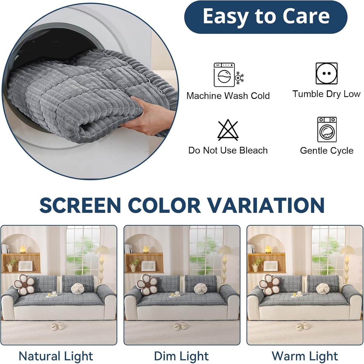 Couch Cover for Dogs, Washable Non Slip Sofa Cover for Pets | Soft Couch Covers for Sofa, Loveseat and Sectional, Furniture Protector Against Pet Hair & Dirt (27.6" x 59", Moss Green)