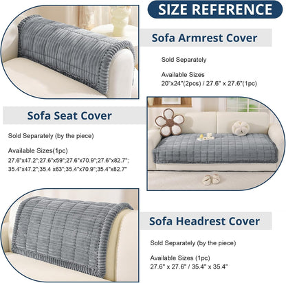 Couch Cover for Dogs, Washable Non Slip Sofa Cover for Pets | Soft Couch Covers for Sofa, Loveseat and Sectional, Furniture Protector Against Pet Hair & Dirt (27.6" x 59", Moss Green)