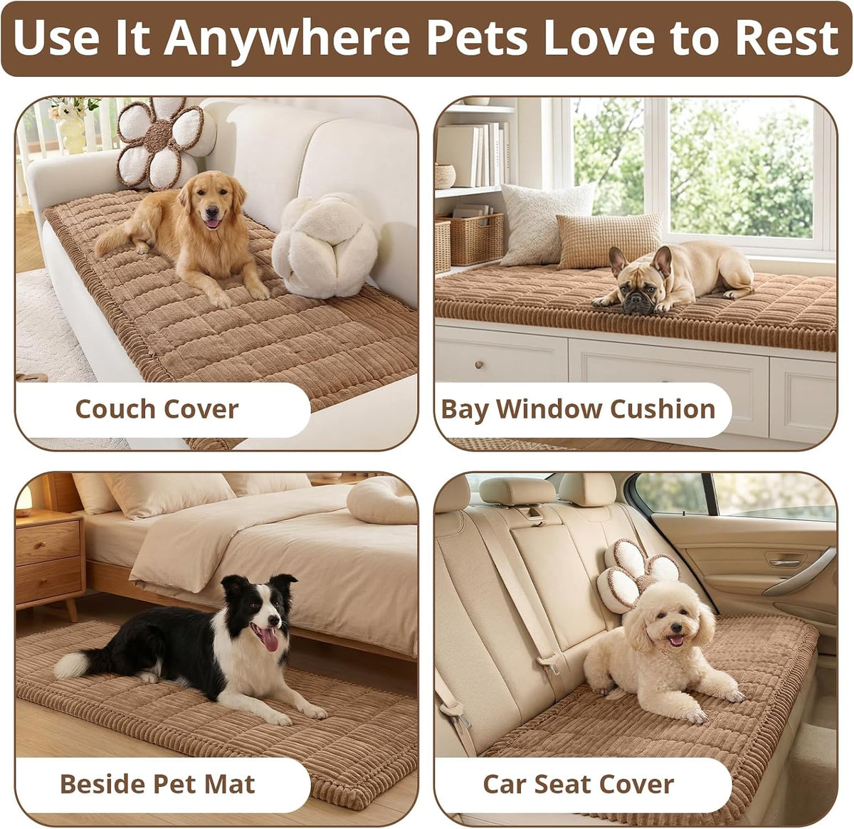 Couch Cover for Dogs, Washable Non Slip Sofa Cover for Pets | Soft Couch Covers for Sofa, Loveseat and Sectional, Furniture Protector Against Pet Hair & Dirt (27.6" x 59", Moss Green)
