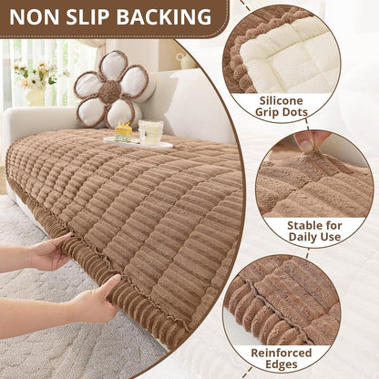 Couch Cover for Dogs, Washable Non Slip Sofa Cover for Pets | Soft Couch Covers for Sofa, Loveseat and Sectional, Furniture Protector Against Pet Hair & Dirt (27.6" x 59", Moss Green)