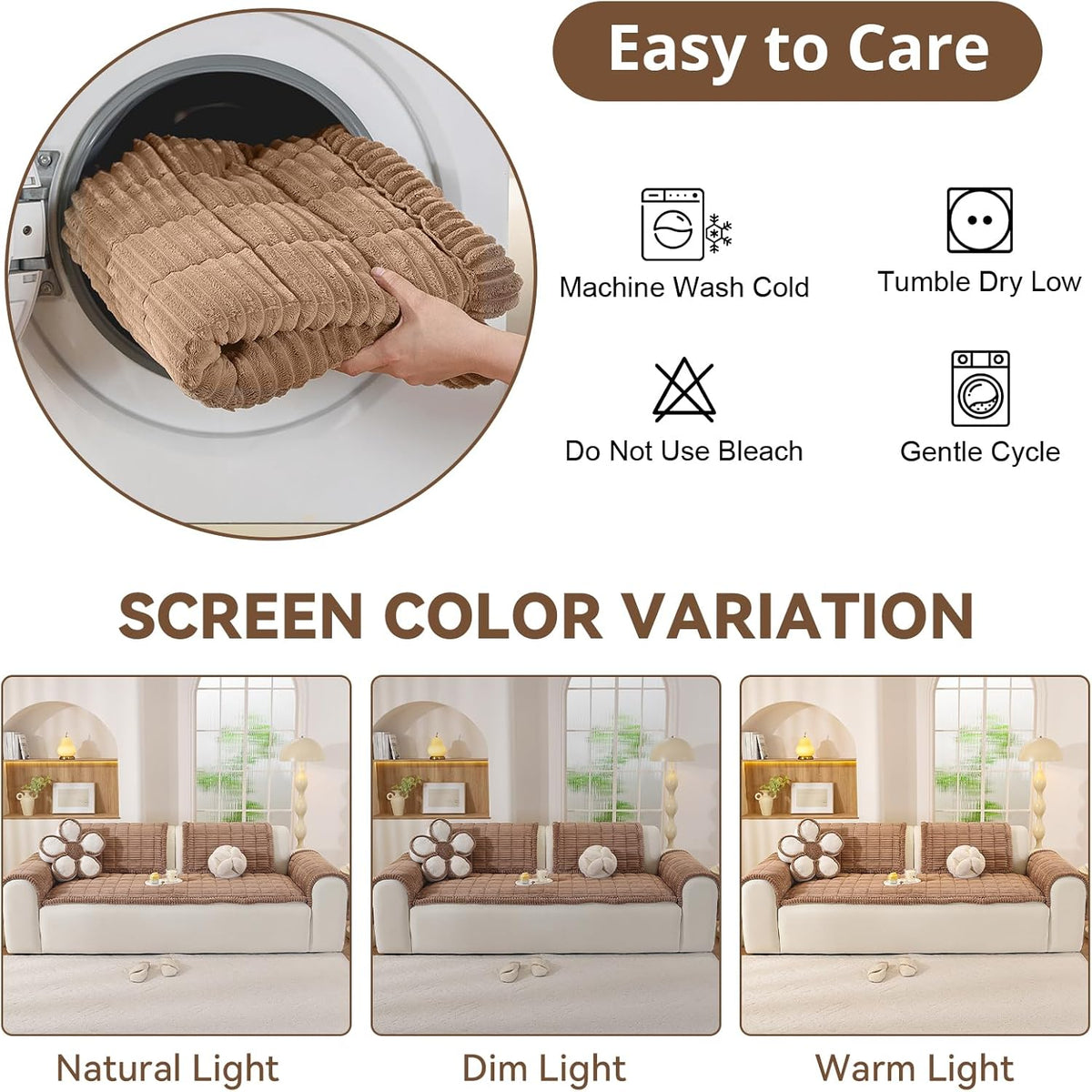 Couch Cover for Dogs, Washable Non Slip Sofa Cover for Pets | Soft Couch Covers for Sofa, Loveseat and Sectional, Furniture Protector Against Pet Hair & Dirt (27.6" x 59", Moss Green)