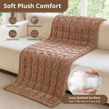 Couch Cover for Dogs, Washable Non Slip Sofa Cover for Pets | Soft Couch Covers for Sofa, Loveseat and Sectional, Furniture Protector Against Pet Hair & Dirt (27.6" x 59", Moss Green)