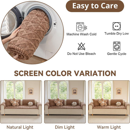 Couch Cover for Dogs, Washable Non Slip Sofa Cover for Pets | Soft Couch Covers for Sofa, Loveseat and Sectional, Furniture Protector Against Pet Hair & Dirt (27.6" x 59", Moss Green)
