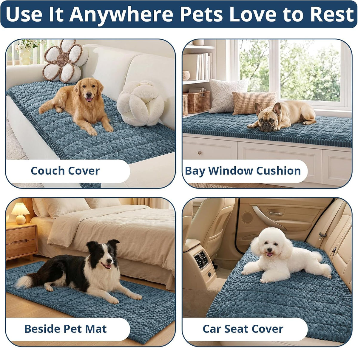 Couch Cover for Dogs, Washable Non Slip Sofa Cover for Pets | Soft Couch Covers for Sofa, Loveseat and Sectional, Furniture Protector Against Pet Hair & Dirt (27.6" x 59", Moss Green)