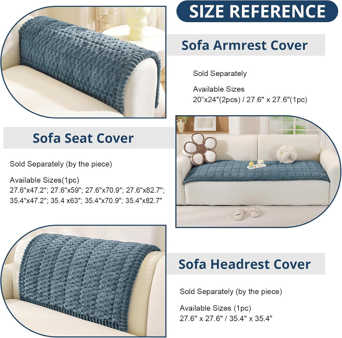 Couch Cover for Dogs, Washable Non Slip Sofa Cover for Pets | Soft Couch Covers for Sofa, Loveseat and Sectional, Furniture Protector Against Pet Hair & Dirt (27.6" x 59", Moss Green)