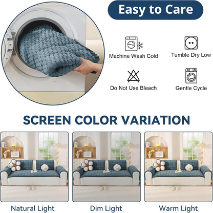 Couch Cover for Dogs, Washable Non Slip Sofa Cover for Pets | Soft Couch Covers for Sofa, Loveseat and Sectional, Furniture Protector Against Pet Hair & Dirt (27.6" x 59", Moss Green)