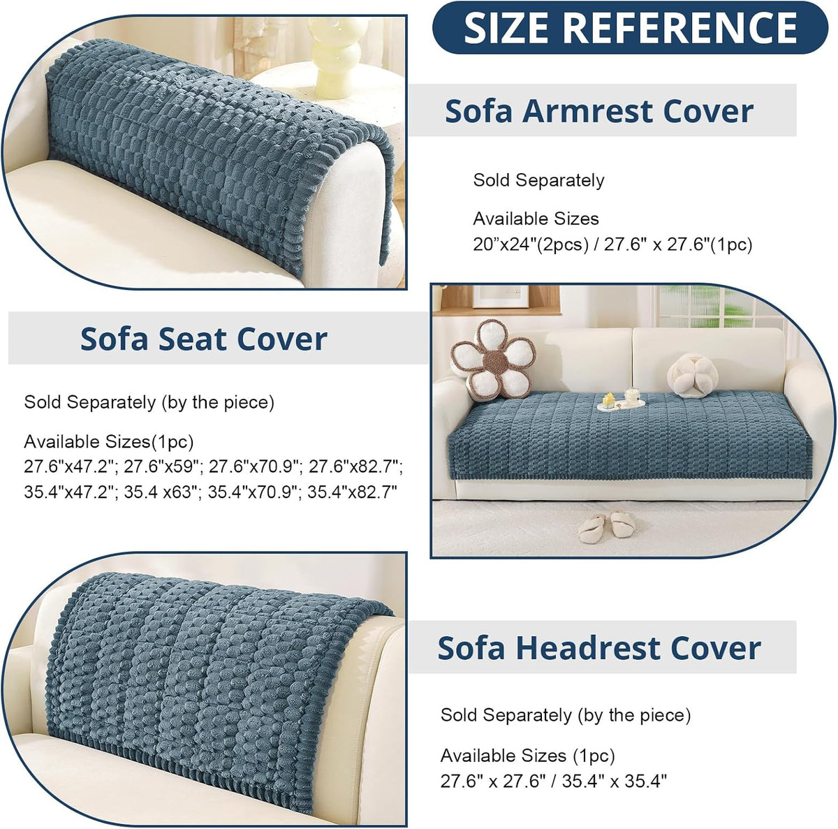 Couch Cover for Dogs, Washable Non Slip Sofa Cover for Pets | Soft Couch Covers for Sofa, Loveseat and Sectional, Furniture Protector Against Pet Hair & Dirt (27.6" x 59", Moss Green)