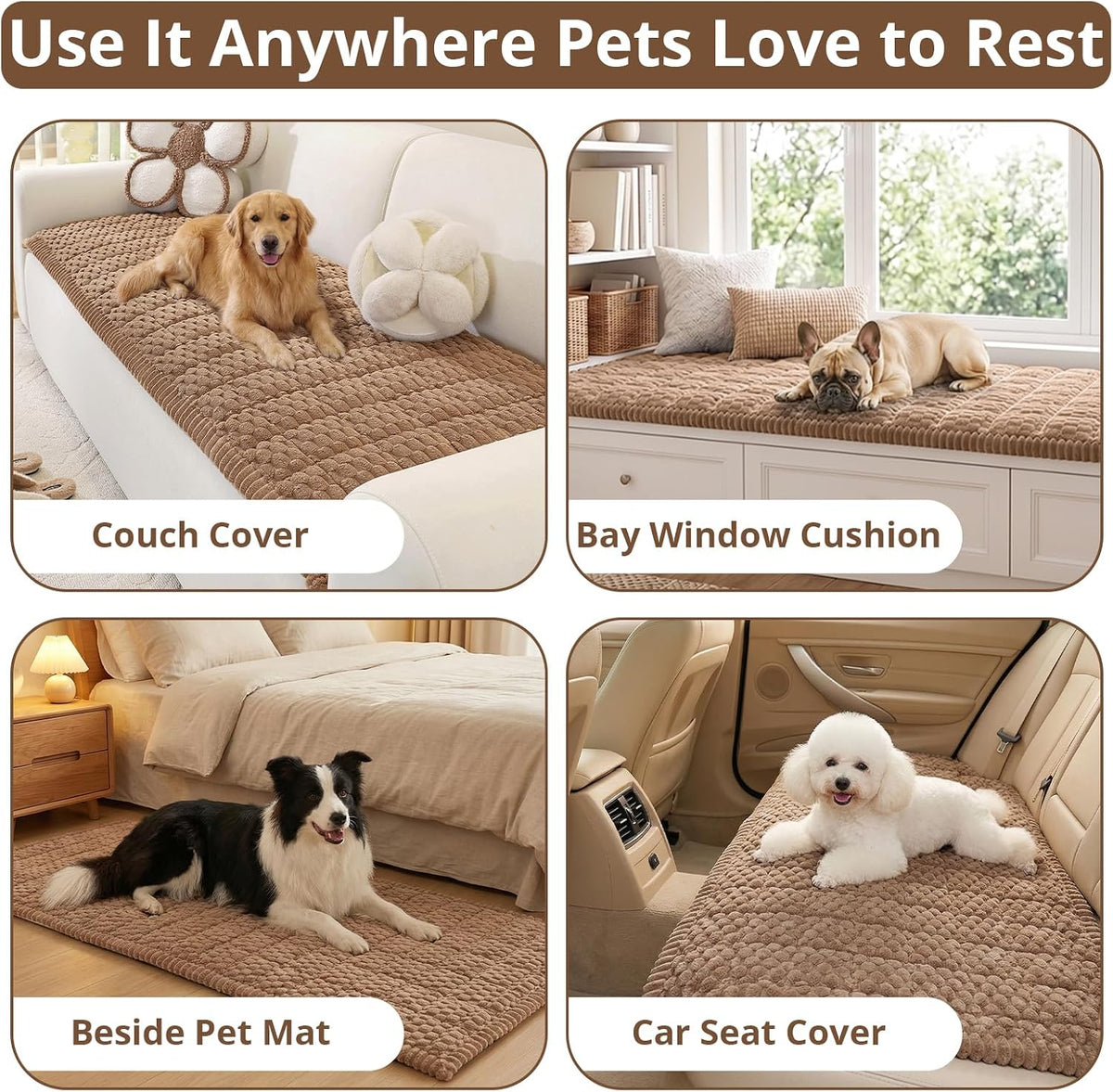 Couch Cover for Dogs, Washable Non Slip Sofa Cover for Pets | Soft Couch Covers for Sofa, Loveseat and Sectional, Furniture Protector Against Pet Hair & Dirt (27.6" x 59", Moss Green)