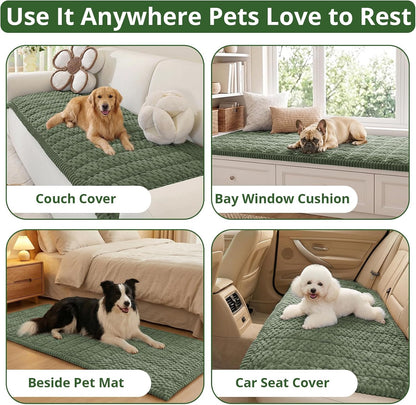 Couch Cover for Dogs, Washable Non Slip Sofa Cover for Pets | Soft Couch Covers for Sofa, Loveseat and Sectional, Furniture Protector Against Pet Hair & Dirt (27.6" x 59", Moss Green)