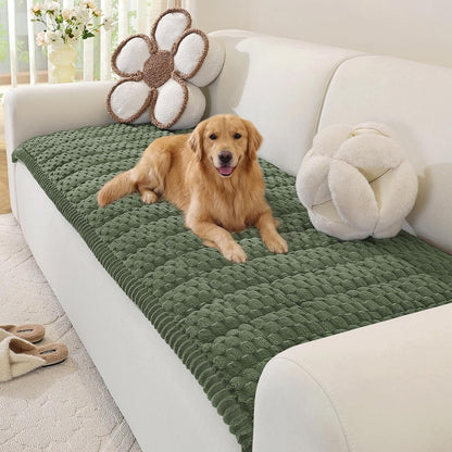 Couch Cover for Dogs, Washable Non Slip Sofa Cover for Pets | Soft Couch Covers for Sofa, Loveseat and Sectional, Furniture Protector Against Pet Hair & Dirt (27.6" x 59", Moss Green)