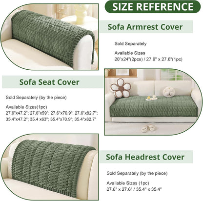 Couch Cover for Dogs, Washable Non Slip Sofa Cover for Pets | Soft Couch Covers for Sofa, Loveseat and Sectional, Furniture Protector Against Pet Hair & Dirt (27.6" x 59", Moss Green)