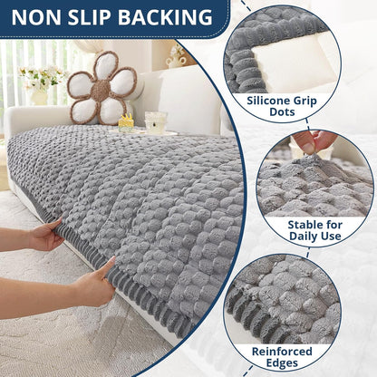 Couch Cover for Dogs, Washable Non Slip Sofa Cover for Pets | Soft Couch Covers for Sofa, Loveseat and Sectional, Furniture Protector Against Pet Hair & Dirt (27.6" x 59", Moss Green)