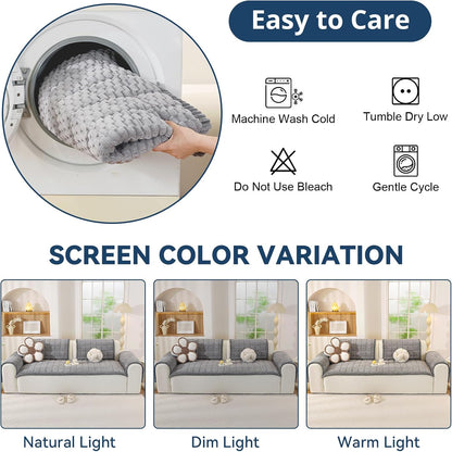 Couch Cover for Dogs, Washable Non Slip Sofa Cover for Pets | Soft Couch Covers for Sofa, Loveseat and Sectional, Furniture Protector Against Pet Hair & Dirt (27.6" x 59", Moss Green)