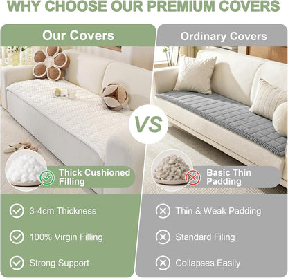 Couch Cover for Dogs, Washable Non Slip Sofa Cover for Pets | Soft Couch Covers for Sofa, Loveseat and Sectional, Furniture Protector Against Pet Hair & Dirt (27.6" x 59", Moss Green)