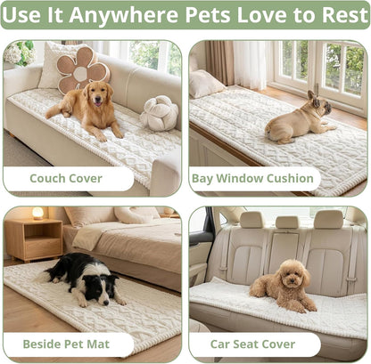 Couch Cover for Dogs, Washable Non Slip Sofa Cover for Pets | Soft Couch Covers for Sofa, Loveseat and Sectional, Furniture Protector Against Pet Hair & Dirt (27.6" x 59", Moss Green)