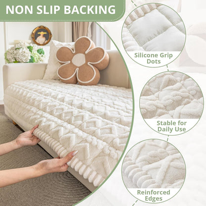 Couch Cover for Dogs, Washable Non Slip Sofa Cover for Pets | Soft Couch Covers for Sofa, Loveseat and Sectional, Furniture Protector Against Pet Hair & Dirt (27.6" x 59", Moss Green)