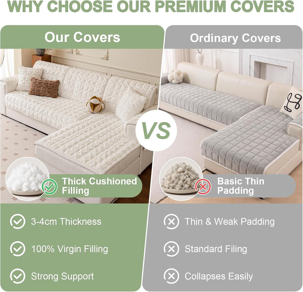 Couch Cover for Dogs, Washable Non Slip Sofa Cover for Pets | Soft Couch Covers for Sofa, Loveseat and Sectional, Furniture Protector Against Pet Hair & Dirt (27.6" x 59", Moss Green)