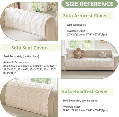 Couch Cover for Dogs, Washable Non Slip Sofa Cover for Pets | Soft Couch Covers for Sofa, Loveseat and Sectional, Furniture Protector Against Pet Hair & Dirt (27.6" x 59", Moss Green)