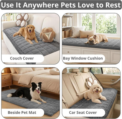 Couch Cover for Dogs, Washable Non Slip Sofa Cover for Pets | Soft Couch Covers for Sofa, Loveseat and Sectional, Furniture Protector Against Pet Hair & Dirt (27.6" x 59", Moss Green)