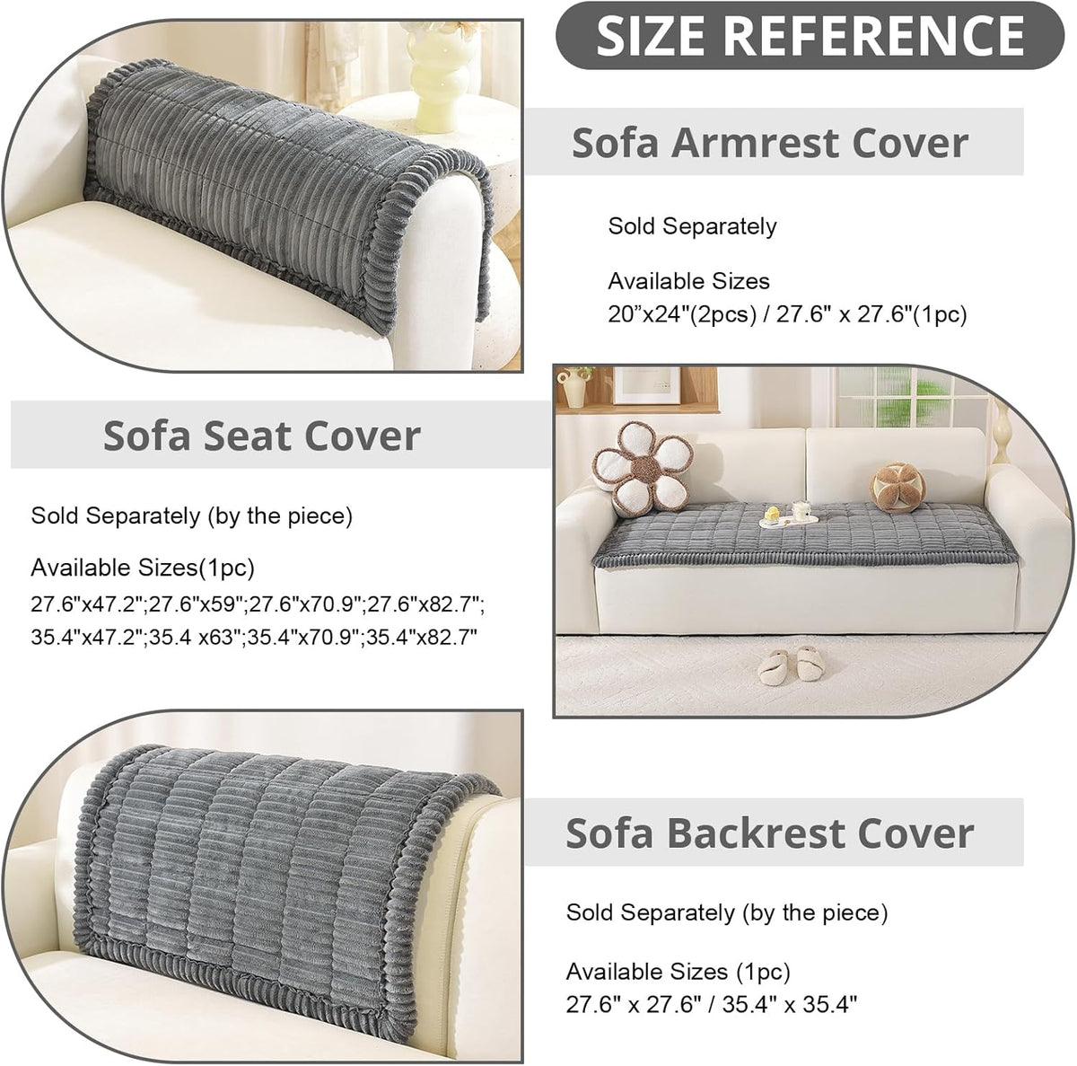 Couch Cover for Dogs, Washable Non Slip Sofa Cover for Pets | Soft Couch Covers for Sofa, Loveseat and Sectional, Furniture Protector Against Pet Hair & Dirt (27.6" x 59", Moss Green)
