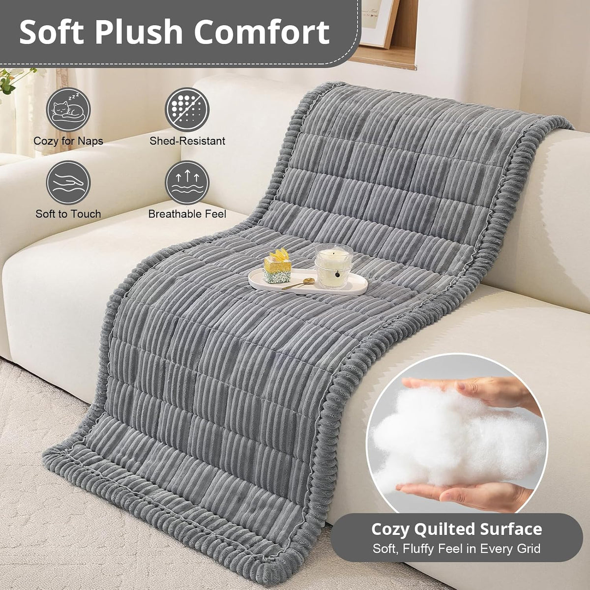 Couch Cover for Dogs, Washable Non Slip Sofa Cover for Pets | Soft Couch Covers for Sofa, Loveseat and Sectional, Furniture Protector Against Pet Hair & Dirt (27.6" x 59", Moss Green)