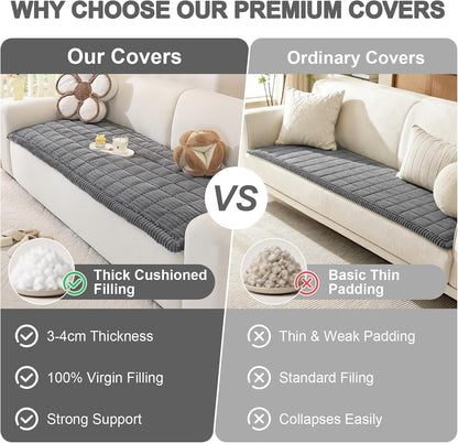 Couch Cover for Dogs, Washable Non Slip Sofa Cover for Pets | Soft Couch Covers for Sofa, Loveseat and Sectional, Furniture Protector Against Pet Hair & Dirt (27.6" x 59", Moss Green)