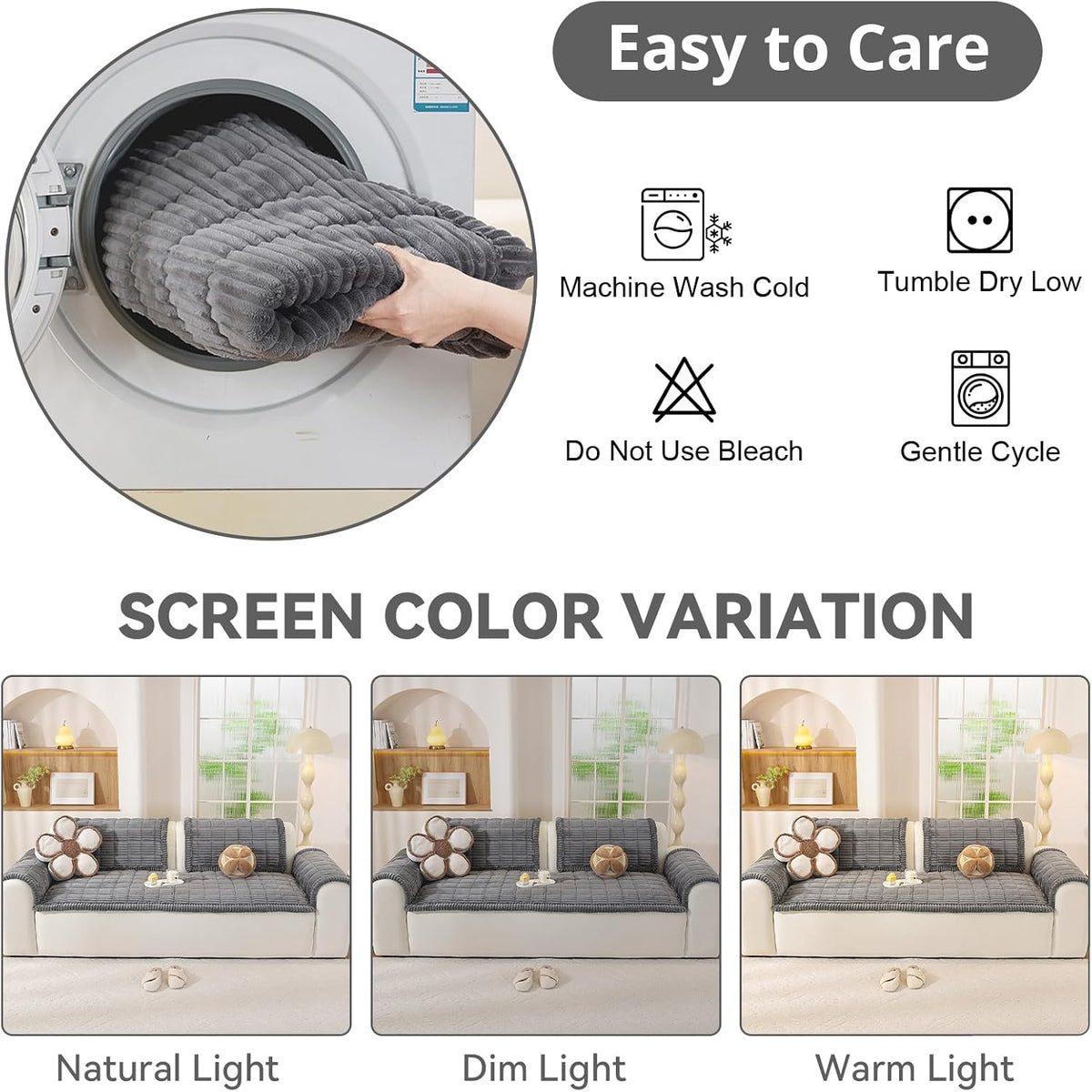 Couch Cover for Dogs, Washable Non Slip Sofa Cover for Pets | Soft Couch Covers for Sofa, Loveseat and Sectional, Furniture Protector Against Pet Hair & Dirt (27.6" x 59", Moss Green)