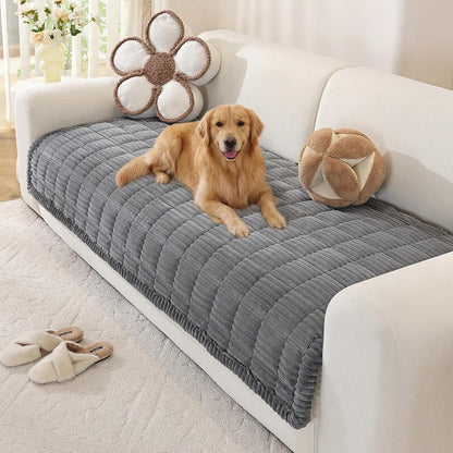 Couch Cover for Dogs, Washable Non Slip Sofa Cover for Pets | Soft Couch Covers for Sofa, Loveseat and Sectional, Furniture Protector Against Pet Hair & Dirt (27.6" x 59", Moss Green)