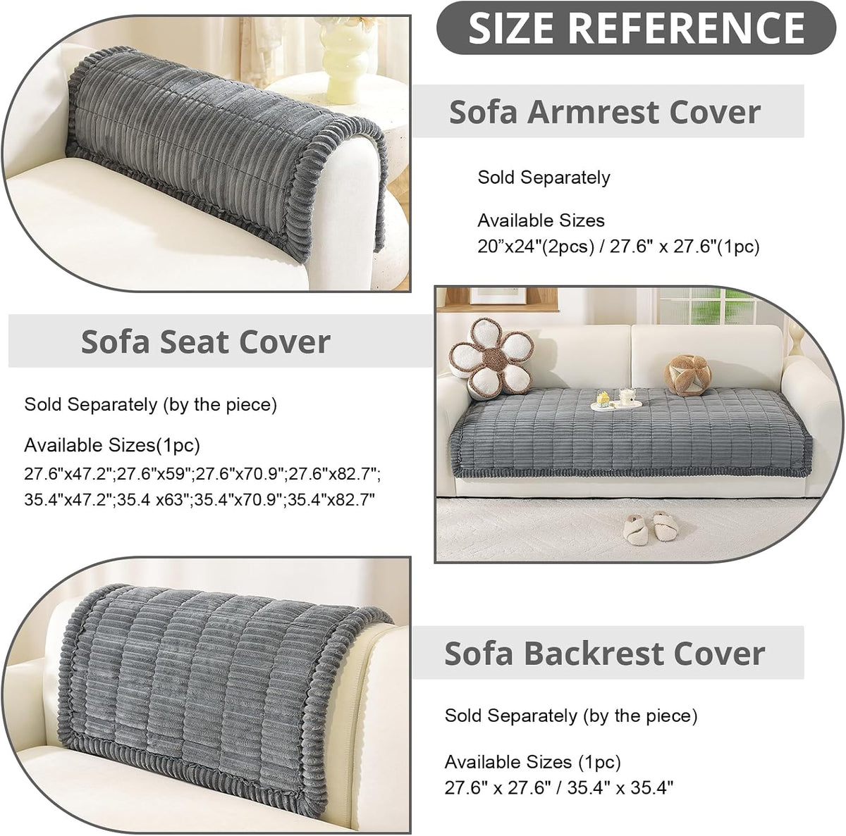 Couch Cover for Dogs, Washable Non Slip Sofa Cover for Pets | Soft Couch Covers for Sofa, Loveseat and Sectional, Furniture Protector Against Pet Hair & Dirt (27.6" x 59", Moss Green)