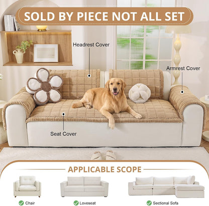 Couch Cover for Dogs, Washable Non Slip Sofa Cover for Pets | Soft Couch Covers for Sofa, Loveseat and Sectional, Furniture Protector Against Pet Hair & Dirt (27.6" x 59", Moss Green)