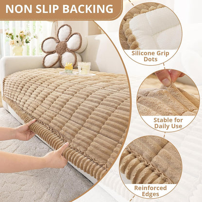 Couch Cover for Dogs, Washable Non Slip Sofa Cover for Pets | Soft Couch Covers for Sofa, Loveseat and Sectional, Furniture Protector Against Pet Hair & Dirt (27.6" x 59", Moss Green)