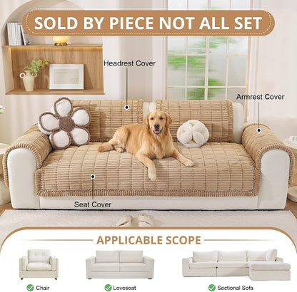 Couch Cover for Dogs, Washable Non Slip Sofa Cover for Pets | Soft Couch Covers for Sofa, Loveseat and Sectional, Furniture Protector Against Pet Hair & Dirt (27.6" x 59", Moss Green)