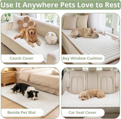 Couch Cover for Dogs, Washable Non Slip Sofa Cover for Pets | Soft Couch Covers for Sofa, Loveseat and Sectional, Furniture Protector Against Pet Hair & Dirt (27.6" x 59", Moss Green)