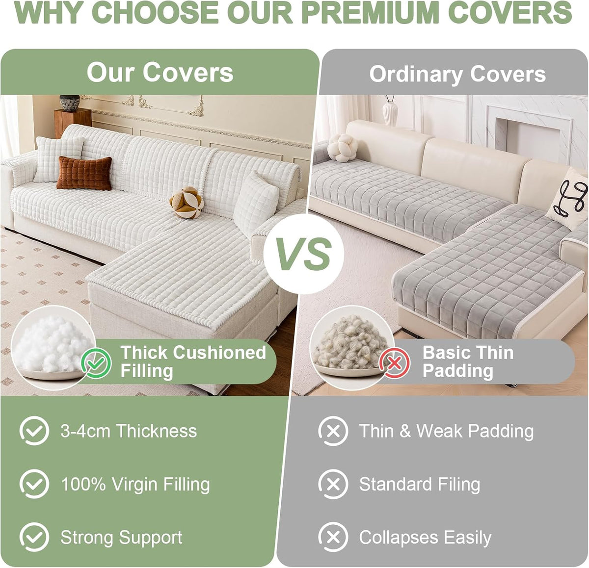 Couch Cover for Dogs, Washable Non Slip Sofa Cover for Pets | Soft Couch Covers for Sofa, Loveseat and Sectional, Furniture Protector Against Pet Hair & Dirt (27.6" x 59", Moss Green)