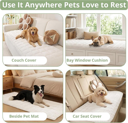 Couch Cover for Dogs, Washable Non Slip Sofa Cover for Pets | Soft Couch Covers for Sofa, Loveseat and Sectional, Furniture Protector Against Pet Hair & Dirt (27.6" x 59", Moss Green)