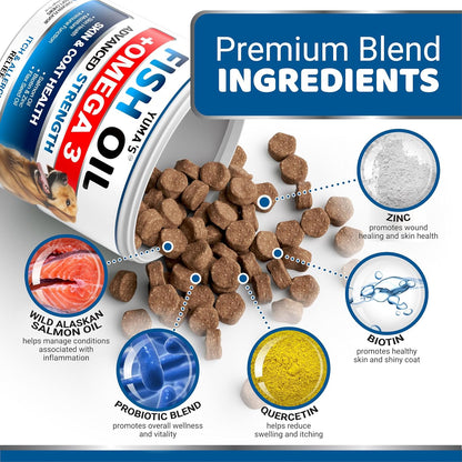 Dog Allergy Relief Chews - 240 Immune Treats, Dog Itching Skin Relief Pills
