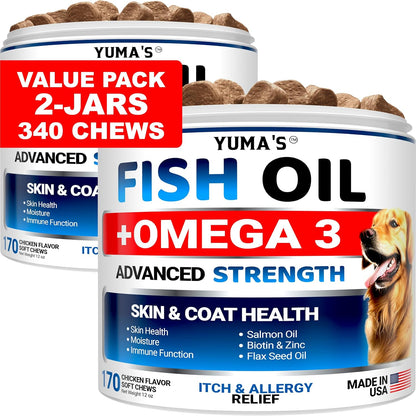Dog Allergy Relief Chews - 240 Immune Treats, Dog Itching Skin Relief Pills