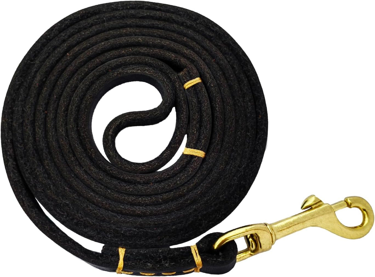 Leather Dog Leash for Small Dogs 6ft,Thin Leather Braied Dog Leash, Soft Genuine Leather Dog Training Leash for Small & Medium Dogs （3/8" X 6', Brown）